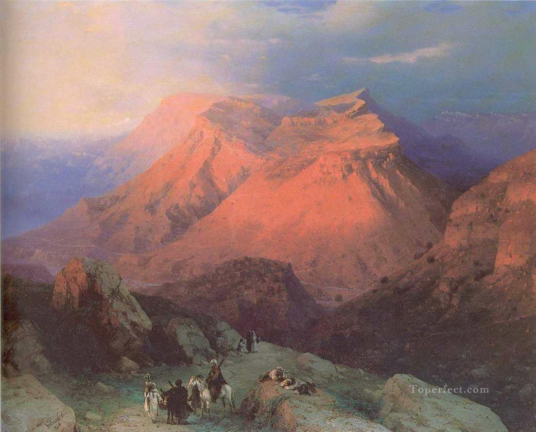 pueblo de montaña gunib en daguestán vista desde el este Ivan Aivazovsky Pintura al óleo